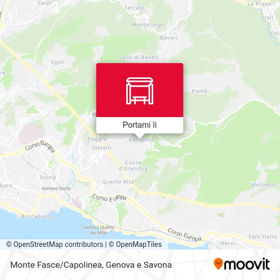 Mappa Monte Fasce/Capolinea