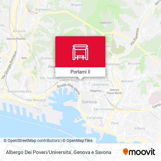 Mappa Albergo Dei Poveri/Universita'