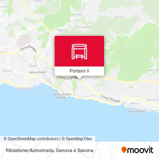 Mappa Ribaldone/Autostrada