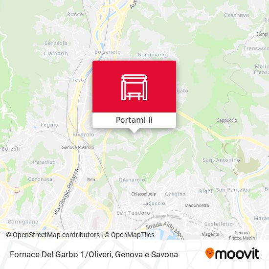 Mappa Fornace Del Garbo 1/Oliveri