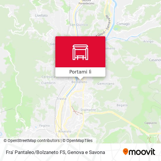 Mappa Fra' Pantaleo/Bolzaneto FS
