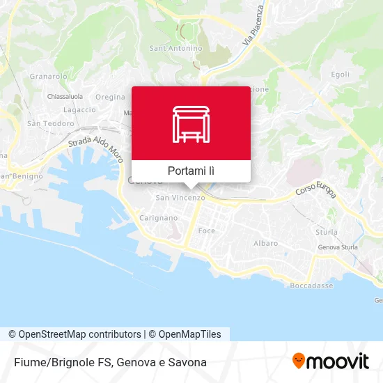 Mappa Fiume/Brignole FS