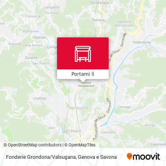 Mappa Fonderie Grondona/Valsugana