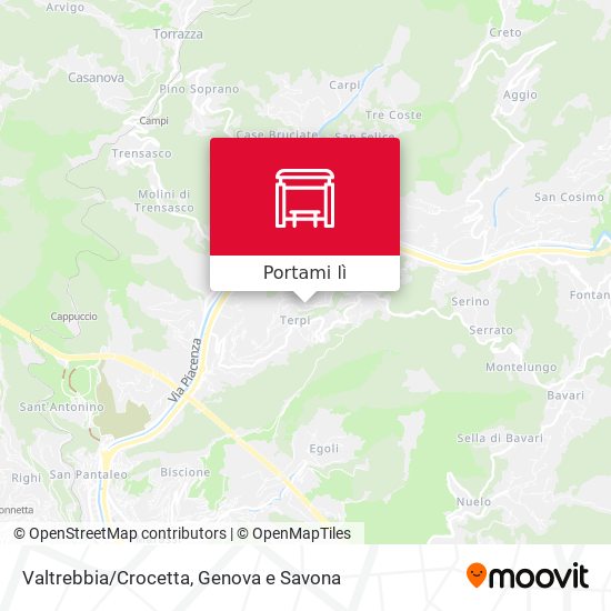Mappa Valtrebbia/Crocetta