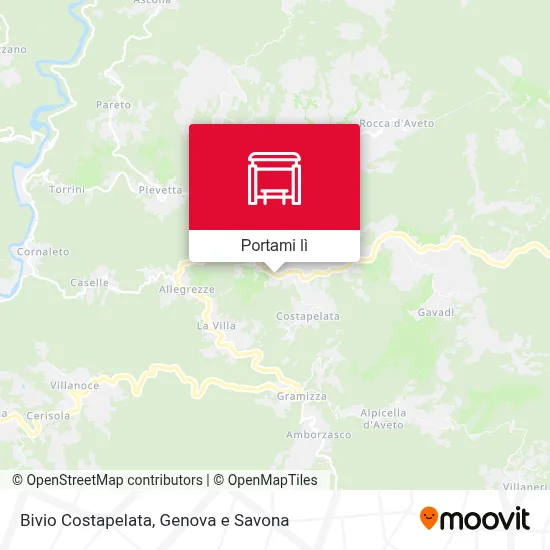 Mappa Bivio Costapelata