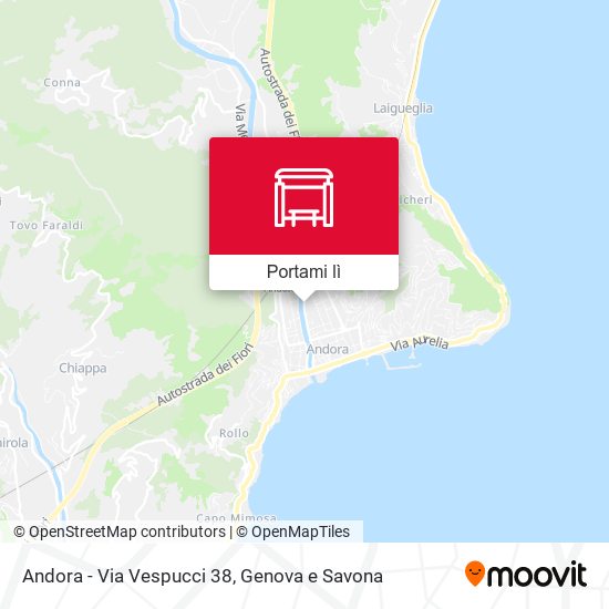 Mappa Andora - Via Vespucci 38