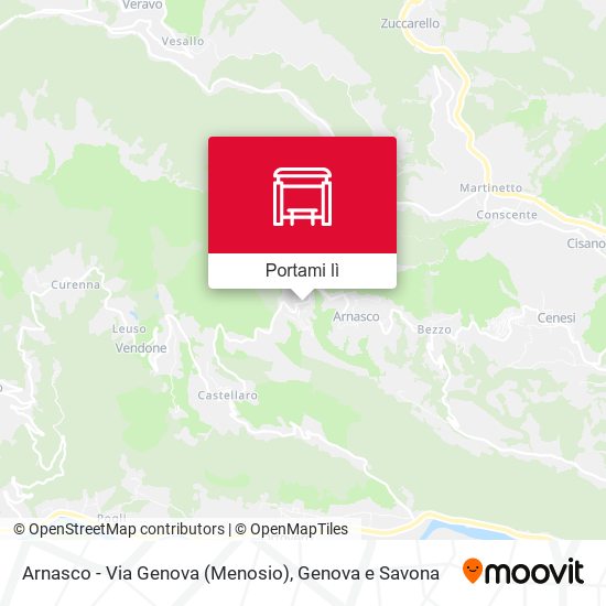 Mappa Arnasco - Via Genova (Menosio)