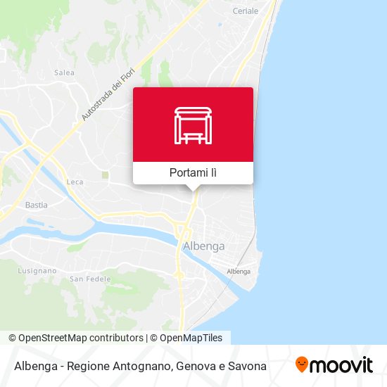 Mappa Albenga - Regione Antognano