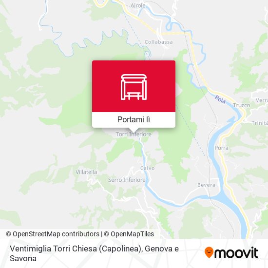 Mappa Ventimiglia Torri Chiesa (Capolinea)