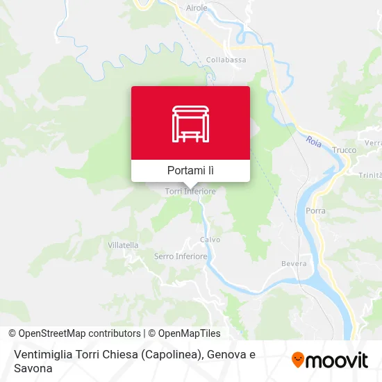 Mappa Ventimiglia Torri Chiesa (Capolinea)