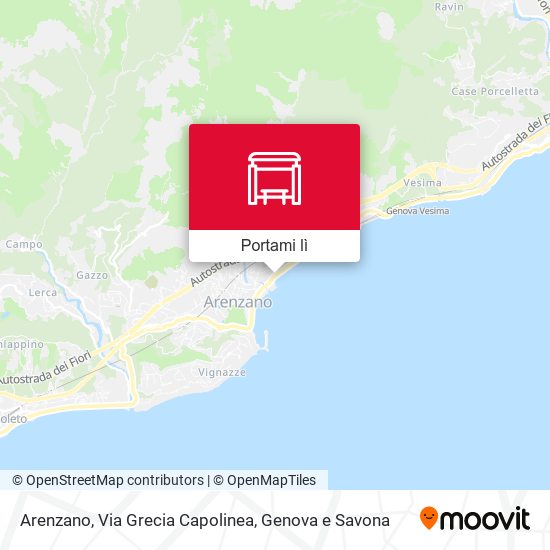 Mappa Arenzano, Via Grecia Capolinea