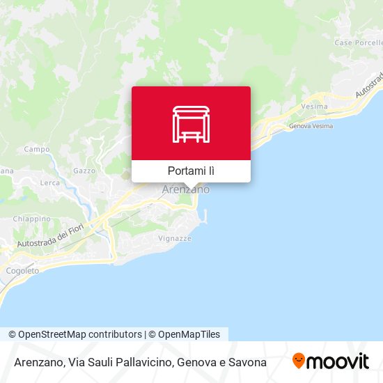 Mappa Arenzano, Via Sauli Pallavicino
