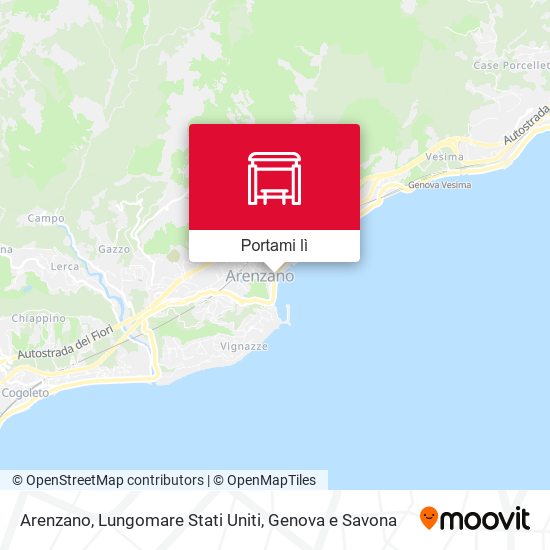 Mappa Arenzano, Lungomare Stati Uniti