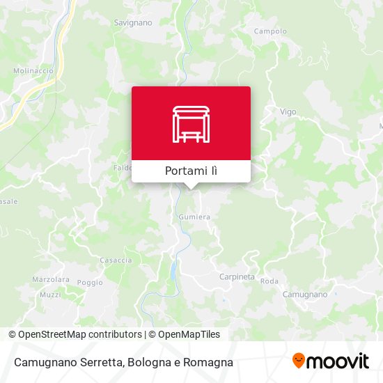 Mappa Camugnano Serretta