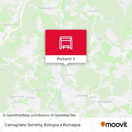 Mappa Camugnano Serretta