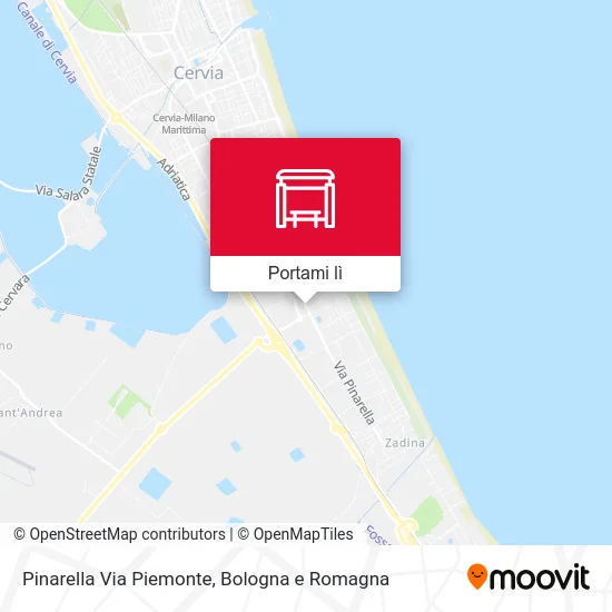 Mappa Pinarella Via Piemonte