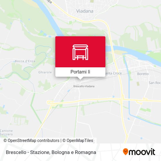 Mappa Brescello - Stazione