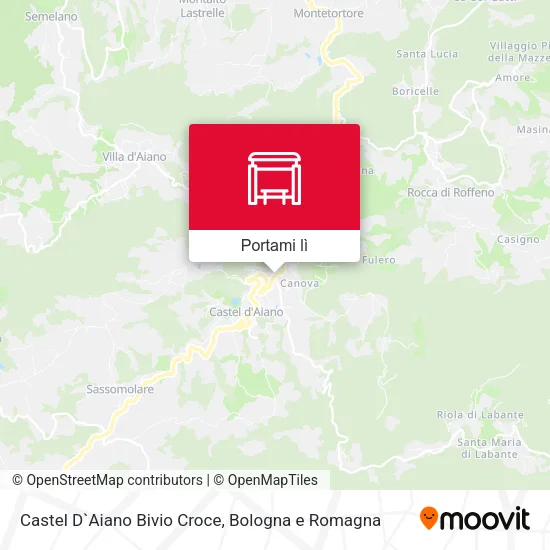 Mappa Castel D`Aiano Bivio Croce