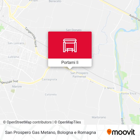 Mappa San Prospero Gas Metano