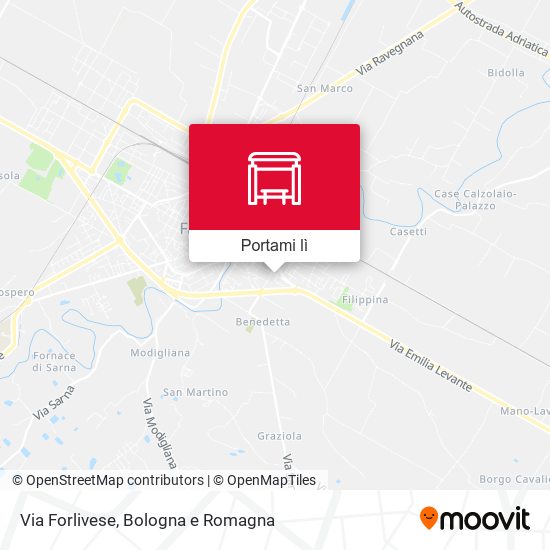 Mappa Via Forlivese