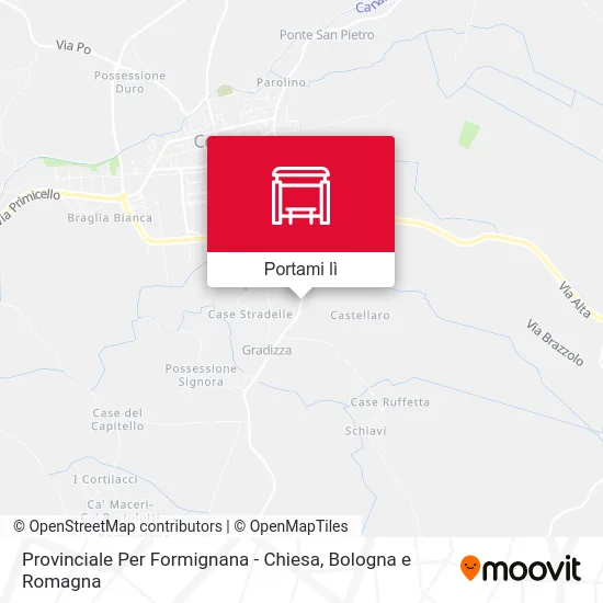 Mappa Provinciale Per Formignana - Chiesa