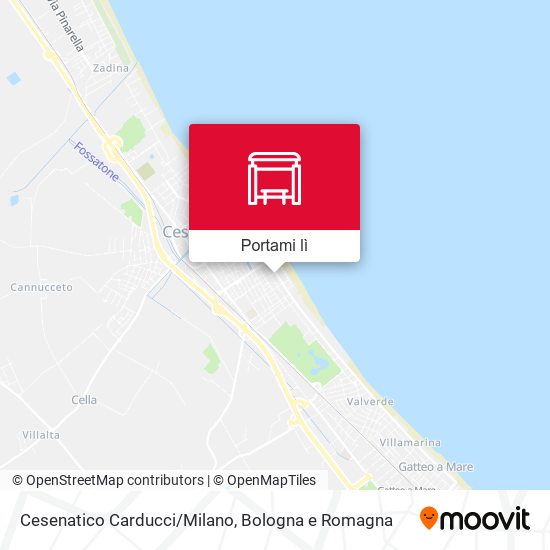 Mappa Cesenatico Carducci/Milano