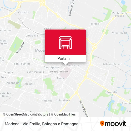 Mappa Modena - Via Emilia