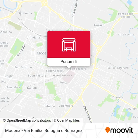 Mappa Modena - Via Emilia