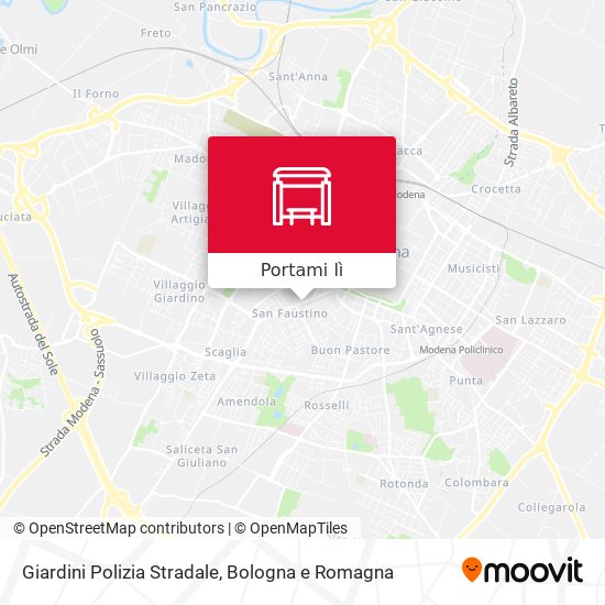 Mappa Giardini Polizia Stradale