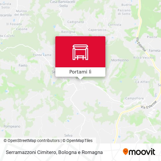 Mappa Serramazzoni Cimitero