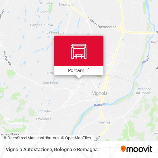Mappa Vignola Autostazione