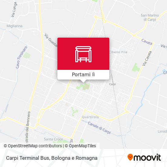 Mappa Carpi Terminal Bus