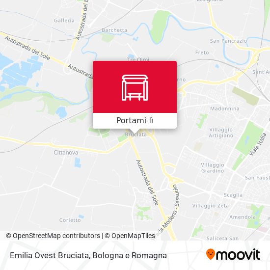 Mappa Emilia Ovest Bruciata
