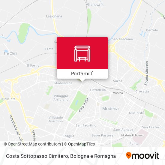 Mappa Costa  Sottopasso Cimitero