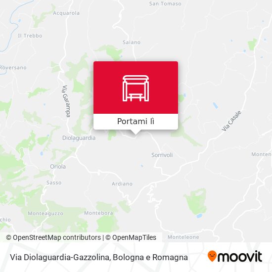 Mappa Via Diolaguardia-Gazzolina