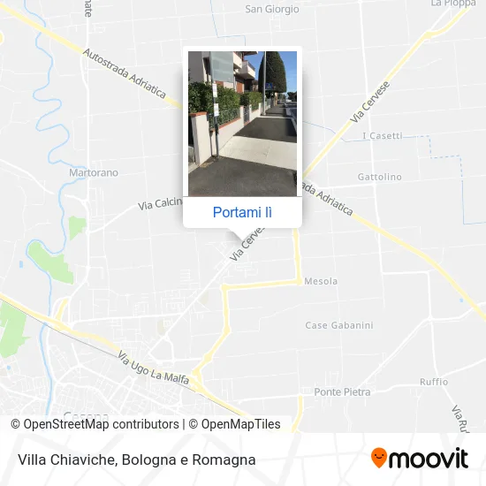 Mappa Villa Chiaviche