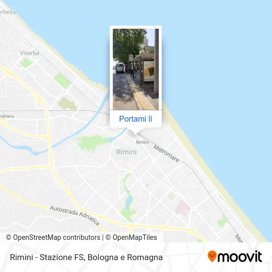Mappa Rimini - Stazione FS
