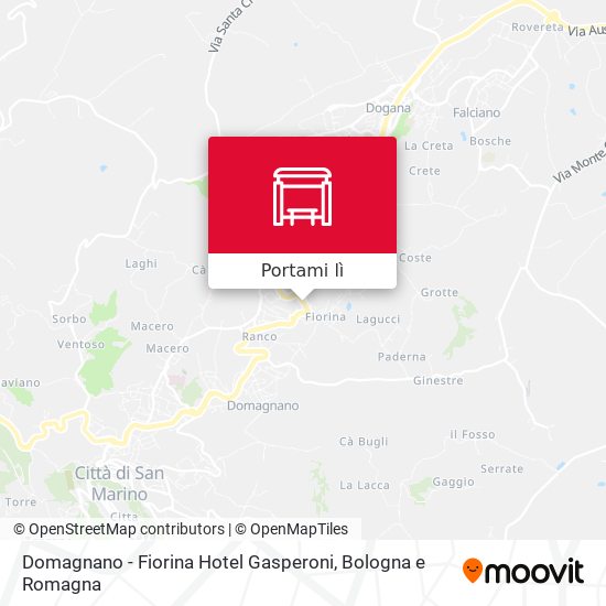 Mappa Domagnano - Fiorina Hotel Gasperoni