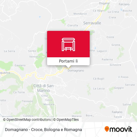 Mappa Domagnano - Croce
