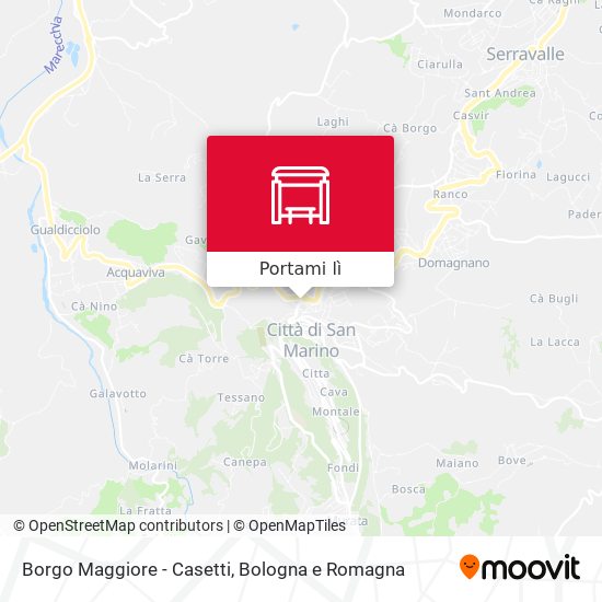 Mappa Borgo Maggiore - Casetti