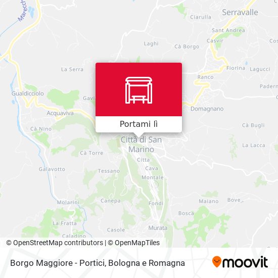Mappa Borgo Maggiore - Portici