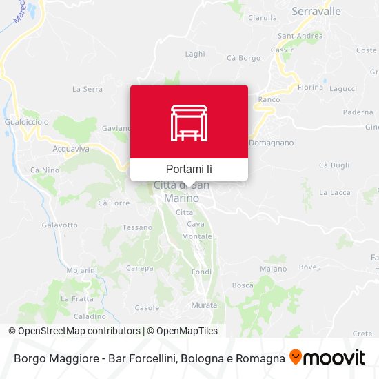 Mappa Borgo Maggiore - Bar Forcellini