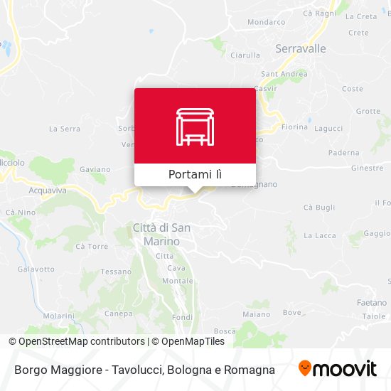 Mappa Borgo Maggiore - Tavolucci
