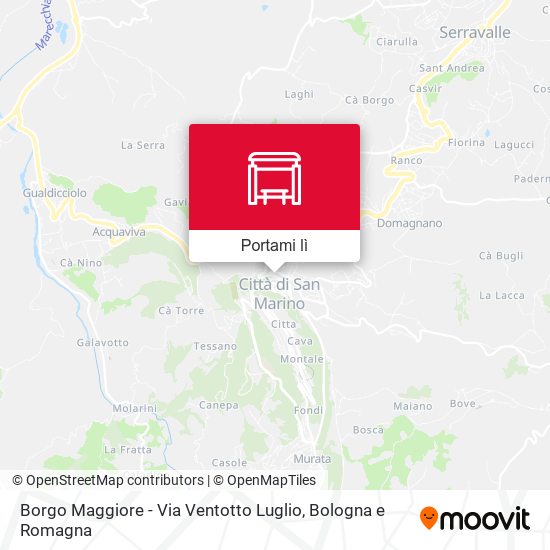 Mappa Borgo Maggiore - Via Ventotto Luglio
