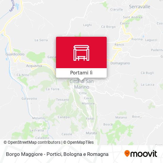 Mappa Borgo Maggiore - Portici