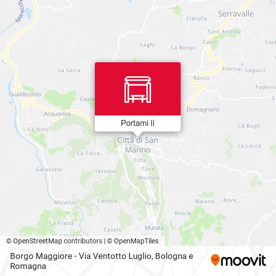 Mappa Borgo Maggiore - Via Ventotto Luglio