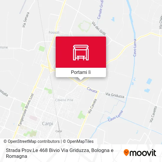 Mappa Strada Prov.Le 468 Bivio Via Griduzza