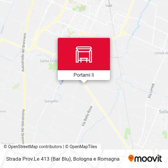 Mappa Strada Prov.Le 413 (Bar Blu)