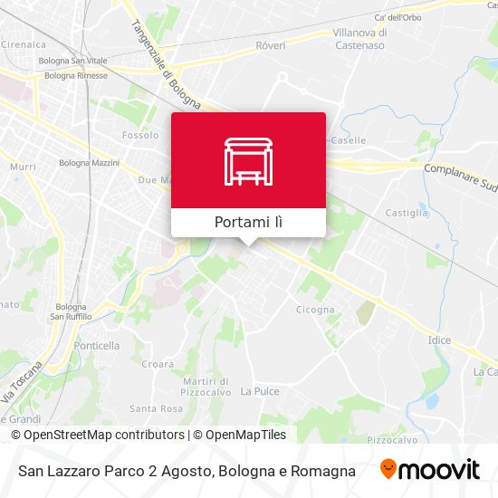 Mappa San Lazzaro Parco 2 Agosto