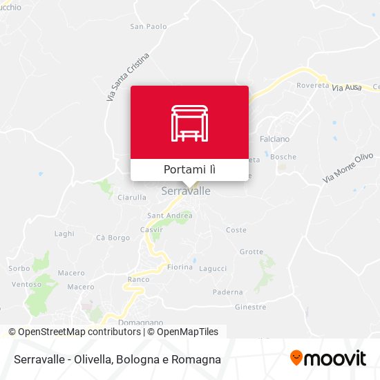Mappa Serravalle - Olivella